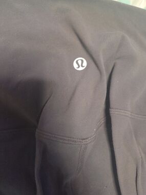 lululemon athletica Black Leggings with White Logo